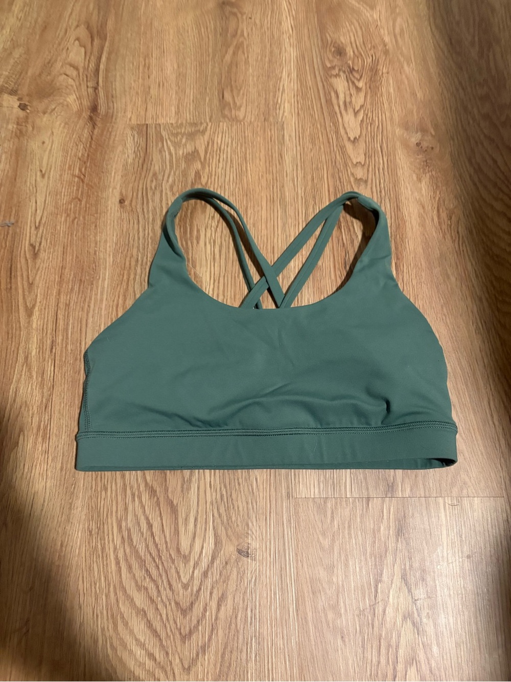 Green Strappy Sports Bra - Women
